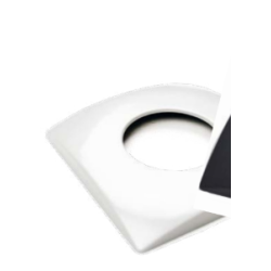 Cache vis Design béton, béton liner et coque Blanc