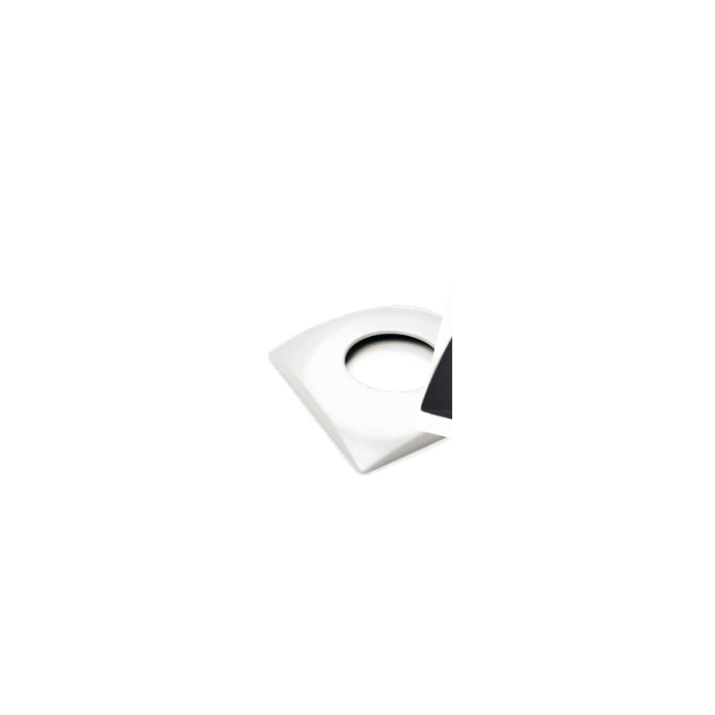 Cache vis Design béton, béton liner et coque Blanc