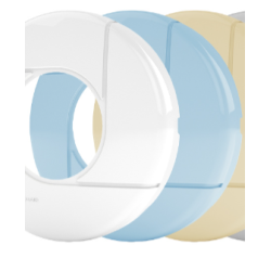 Enjoliveur prise balai rond - bleu clair  Pour projecteur tubulaire