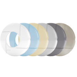 Enjoliveur prise balai rond - gris clair   Pour projecteur tubulaire