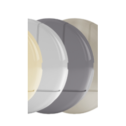Enjoliveur prise balai rond - gris moyen   Pour projecteur tubulaire