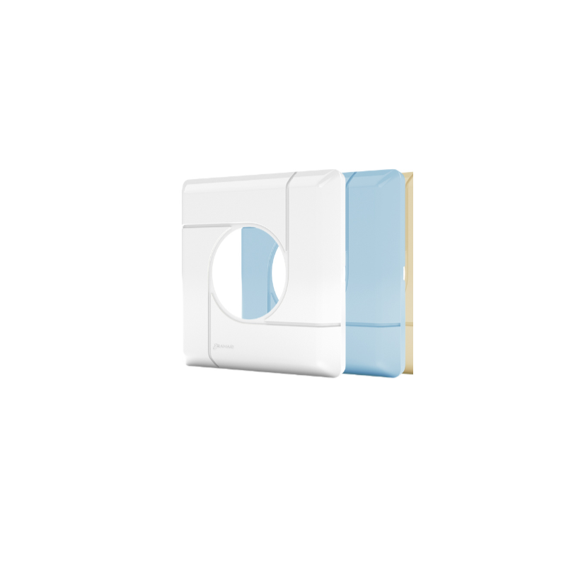 Enjoliveur prise balai carré - bleu clair    Pour projecteur tubulaire