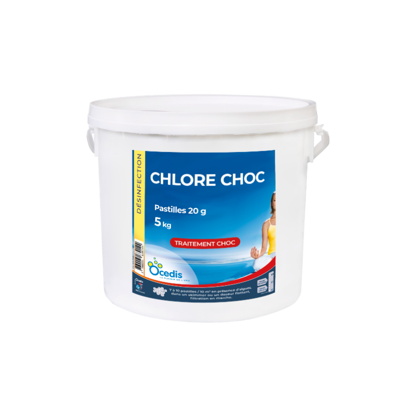 Chlore choc - Galet 20g - Seau